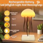 ⁦Lampe de chevet méduse à dégradé RGB avec tentacules animés - مصباح قنديل البحر⁩ - الصورة ⁦4⁩
