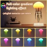 ⁦Lampe de chevet méduse à dégradé RGB avec tentacules animés - مصباح قنديل البحر⁩ - الصورة ⁦7⁩