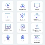 ⁦Autoradio 1 DIN MP5 Player Carplay et Android Auto Full HD - مشغل راديو للسيارة⁩ - الصورة ⁦2⁩