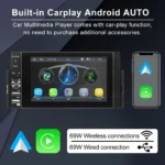 ⁦Autoradio 1 DIN MP5 Player Carplay et Android Auto Full HD - مشغل راديو للسيارة⁩ - الصورة ⁦6⁩