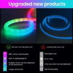 ⁦Bande LED RGB tube 360° numérique 5m 16mm USB 5V App Control - شريط إضاءة ملونة⁩ - الصورة ⁦2⁩