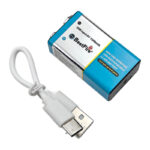 ⁦Pile rechargeable USB type C 9V 1200mWh en lithium BestFire - بطارية ليثيوم قابلة لإعادة الشحن⁩ - الصورة ⁦8⁩
