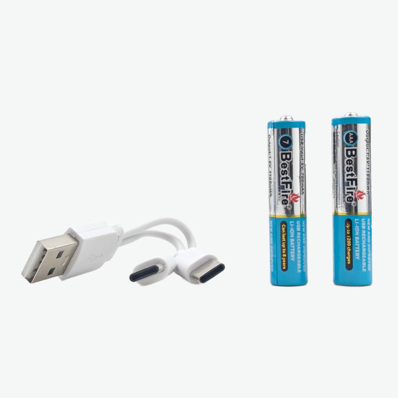 ⁦Pile rechargeable USB type C AAA 700mWh en lithium BestFire - بطارية ليثيوم قابلة لإعادة الشحن⁩ - الصورة ⁦2⁩