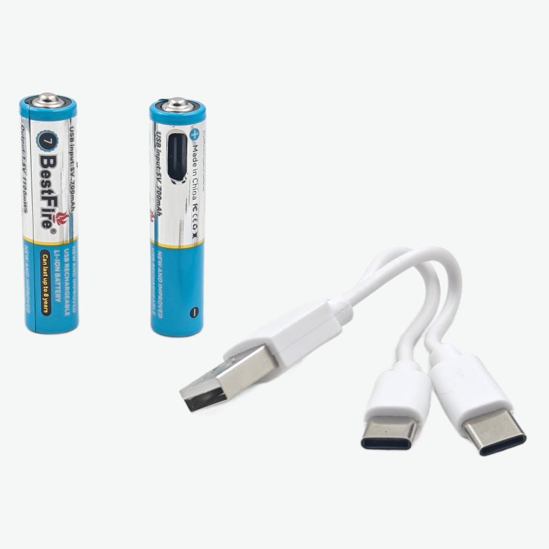 ⁦Pile rechargeable USB type C AAA 700mWh en lithium BestFire - بطارية ليثيوم قابلة لإعادة الشحن⁩ - الصورة ⁦4⁩