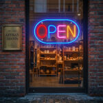 ⁦Panneau LED Neon Signe Open - لوحة مضيئة لواجهة محل⁩ - الصورة ⁦4⁩