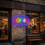 ⁦Panneau LED Neon Signe Coffee - لوحة مضيئة لواجهة محل⁩ - الصورة ⁦4⁩