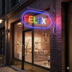 ⁦Panneau LED Neon Signe FELEXY - لوحة مضيئة لواجهة محل⁩ - الصورة ⁦2⁩