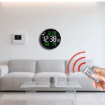⁦Horloge murale ronde avec télécommande et grand écran LED numérique DS-3853L - ساعة حائط دائرية تعمل بجهاز تحكم عن بعد مزودة بإضاءة رقمية⁩ - الصورة ⁦5⁩