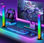 ⁦Barre LED RGB 2PCS synchronisée avec la musique et les sons 8 modes d'éclairage - أضواء ملونة متزامنة مع الموسيقى⁩ - الصورة ⁦7⁩