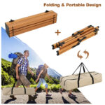 ⁦Table de Camping Pliante en Aluminium avec Design Grain de Bois - طاولة تخييم ألمنيوم قابلة للطي بتصميم خشبي⁩ - الصورة ⁦13⁩