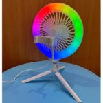 ⁦Anneau Lumineux LED RGB et Ventilateur avec Support Flexible - مصباح حلقة للتصوير الاحترافي مع مروحة⁩ - الصورة ⁦3⁩