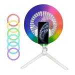 ⁦Anneau Lumineux LED RGB et Ventilateur avec Support Flexible - مصباح حلقة للتصوير الاحترافي مع مروحة⁩ - الصورة ⁦4⁩