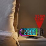 ⁦Réveil Numérique avec Projection LED et Miroir RGB DS-3827LP - ساعة منبه رقمية ذكية بنظام عرض ضوئي⁩ - الصورة ⁦4⁩