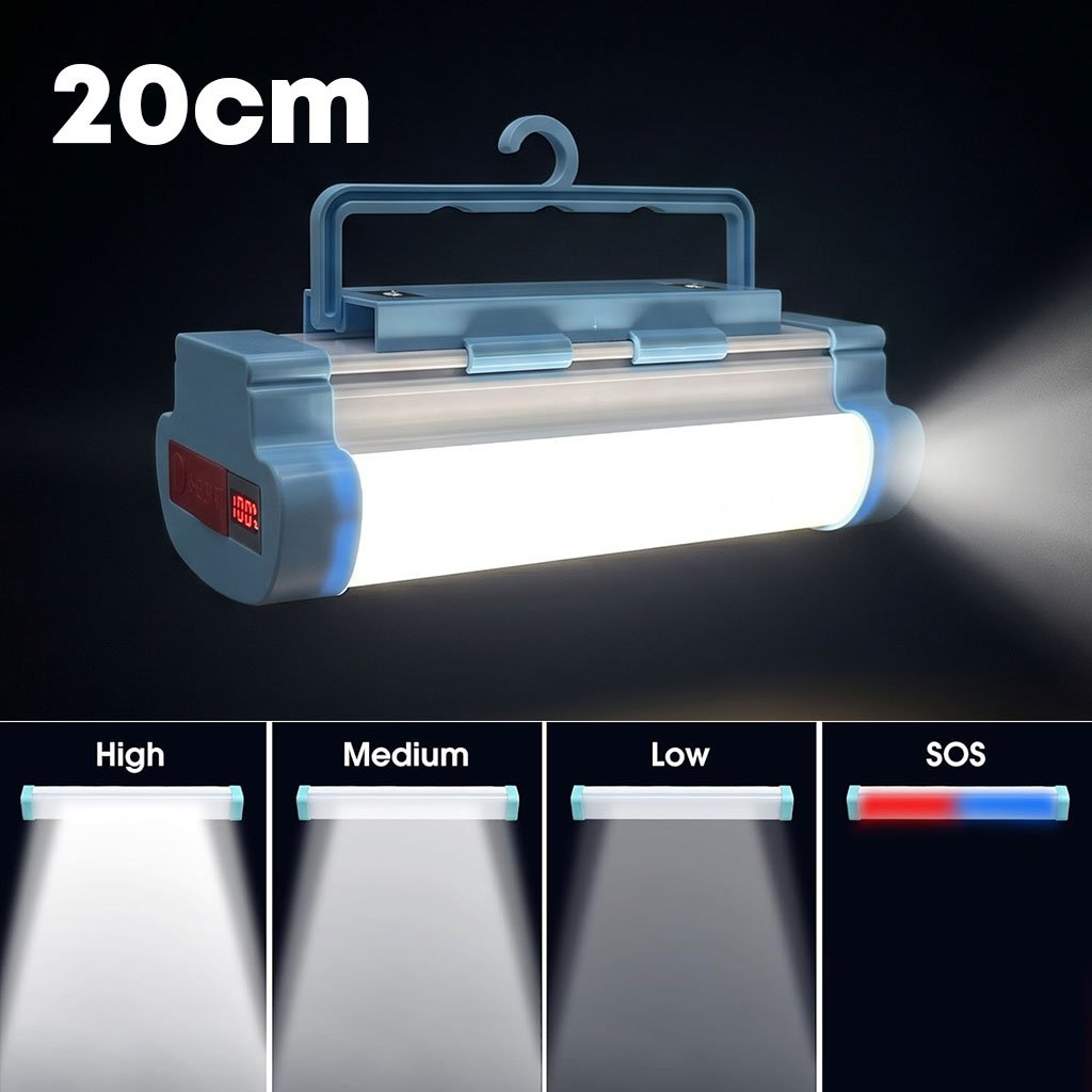 1777390976408_trv6ymp9_lanterne-bleu-pm-cnc Lanterne de Camping 5-en-1 avec Power Bank PM 3000mAh - مصباح التخييم المغناطيسي متعدد المهام - الصورة 1