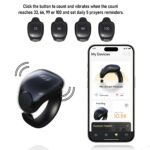 ⁦Anneau de Zikr Étanche avec Écran OLED iTasbih Faith+ Black - خاتم التسبيح الذكي المقاوم للماء بـ5 مقاسات⁩ - الصورة ⁦8⁩
