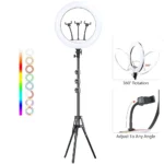 ⁦MJ45 RGB LED Ring Light Photography Light Video Light 18inch - طقم حلقة الإضاءة RGB الاحترافي⁩ - الصورة ⁦2⁩