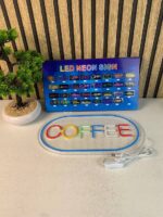 ⁦Panneau LED Neon Signe Coffee - لوحة مضيئة لواجهة محل⁩ - الصورة ⁦6⁩