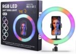 ⁦MJ45 RGB LED Ring Light Photography Light Video Light 18inch - طقم حلقة الإضاءة RGB الاحترافي⁩ - الصورة ⁦4⁩