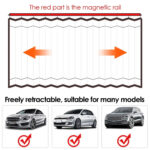 ⁦Rideaux Fenêtre de Voiture Accordéon Magnétiques 4Pcs - ستائر السيارات مغناطيسية⁩ - الصورة ⁦2⁩