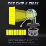 ⁦Kit Lampe de phare F6 H4 LED 6 Directions 6500K - مصابيح إضاءة أمامية للسيارات⁩ - الصورة ⁦3⁩