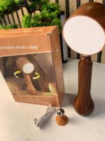 ⁦Lampe LED Motif en bois portable sans fil rechargeable à interrupteur tactile 4000K - مصباح مكتب يعمل باللمس⁩ - الصورة ⁦6⁩