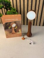 ⁦Lampe LED Motif en bois portable sans fil rechargeable à interrupteur tactile 4000K - مصباح مكتب يعمل باللمس⁩ - الصورة ⁦5⁩