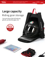 ⁦Sac à Dos MOTOCENTRIC pour Casque de Moto - حقيبة ظهر المخصصة لخوذة الدراجة النارية⁩ - الصورة ⁦3⁩