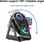 ⁦Haut-parleur Intelligent 4 en 1 à Induction et Support RGB - مكبر الصوت الذكي 4 في 1 وشاحن لاسلكي⁩ - الصورة ⁦4⁩