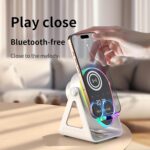 ⁦Haut-parleur Intelligent 4 en 1 à Induction et Support RGB - مكبر الصوت الذكي 4 في 1 وشاحن لاسلكي⁩ - الصورة ⁦7⁩