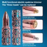 ⁦Épilateur Facial et Sourcils Rechargeable 3-en-1 - جهاز إزالة شعر الوجه والحواجب الاحترافي⁩ - الصورة ⁦3⁩