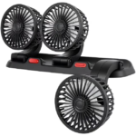 ⁦Ventilateur de Voiture USB Haute Vitesse 360° Réglable 3 Têtes 12/ 24 V - مروحة سيارة قابلة للتعديل بزاوية 360 درجة بثلاثة رؤوس⁩ - الصورة ⁦4⁩