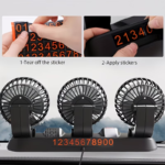 ⁦Ventilateur de Voiture USB Haute Vitesse 360° Réglable 3 Têtes 12/ 24 V - مروحة سيارة قابلة للتعديل بزاوية 360 درجة بثلاثة رؤوس⁩ - الصورة ⁦5⁩