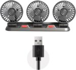 ⁦Ventilateur de Voiture USB Haute Vitesse 360° Réglable 3 Têtes 12/ 24 V - مروحة سيارة قابلة للتعديل بزاوية 360 درجة بثلاثة رؤوس⁩ - الصورة ⁦6⁩