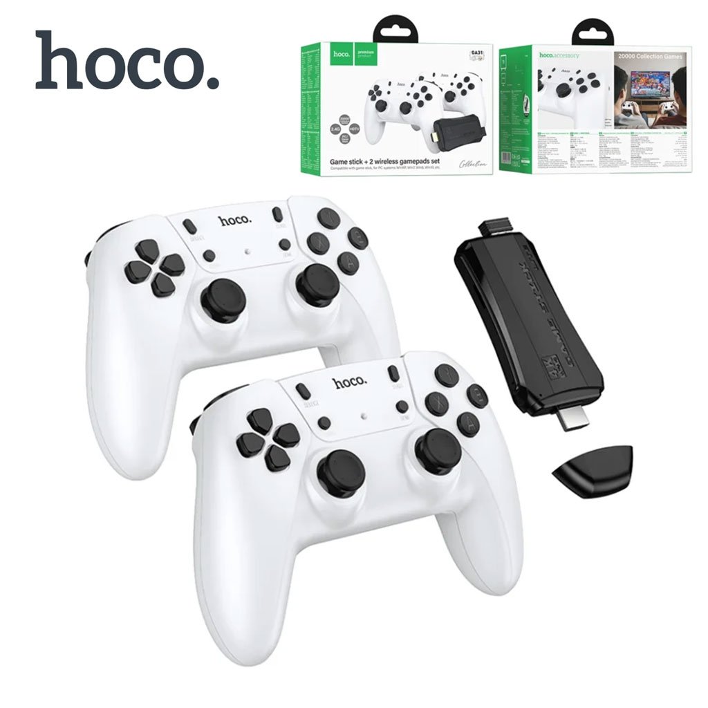 1778591880795_osvfzw3j_ga31-cnc Console Rétro Hoco GA31 – 20 000 Jeux Intégrés avec 2 Manettes Sans Fil - منصة الألعاب الكلاسيكية مع يدين تحكم - الصورة 1