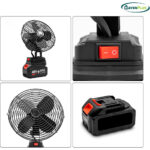 ⁦Ventilateur de Table Rechargeable avec Batterie Lithium 24V - مروحة مع بطارية كبيرة قابلة للشحن⁩ - الصورة ⁦2⁩