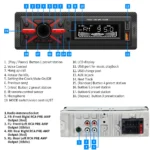 ⁦Autoradio MP3 Multimedia Player 1 DIN Bluetooth - جهاز راديو ومشغل وسائط السيارات مزود ببلوتوث⁩ - الصورة ⁦3⁩
