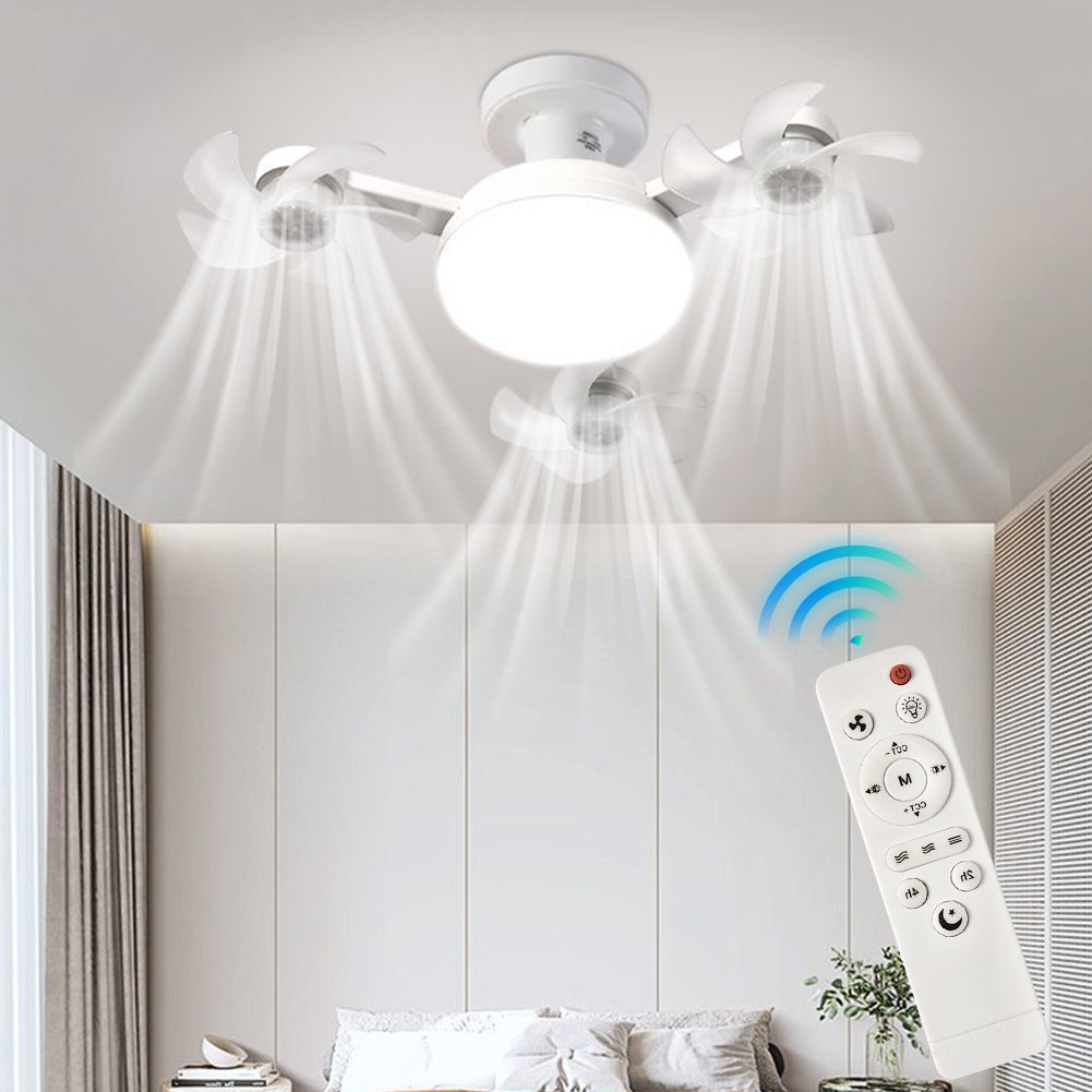 1779704763793_w9nq9i9t_f3-fan-cnc Ventilateur de Plafond LED Style Drone avec Télécommande - مصباح ومروحة السقف الذكية بتصميم درون - الصورة 1