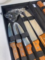⁦Coffret de Couteaux Professionnel avec Valise en Aluminium 9Pcs - طقم سكاكين الجزارة في حقيبة ألمنيوم صلبة⁩ - الصورة ⁦5⁩