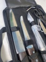 ⁦Kit de Cou-teaux de Luxe avec Manches en Bois 7Pcs - طقم سكا-كين الجزارة الفاخر بمقابض خشبية⁩ - الصورة ⁦7⁩