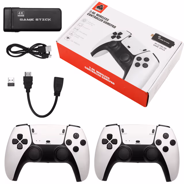 1032-marketing-0-1774982594519 Console de jeu vidéo M8 Pro Game Stick, 4K HDMI HD, 2.4G, manette sans fil pour PS1, David, GB, GBA, arcade, console de jeu TV rétro, plus de 20000 jeux - الصورة 1