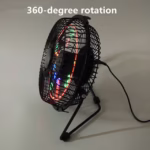 ⁦Ventilateur de Bureau LED avec Affichage de l'Heure et de la Température - مروحة المكتب الذكية بعرض الوقت ودرجة الحرارة⁩ - الصورة ⁦3⁩