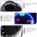 ⁦Ventilateur de Bureau LED avec Affichage de l'Heure et de la Température - مروحة المكتب الذكية بعرض الوقت ودرجة الحرارة⁩ - الصورة ⁦7⁩