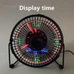 ⁦Ventilateur de Bureau LED avec Affichage de l'Heure et de la Température - مروحة المكتب الذكية بعرض الوقت ودرجة الحرارة⁩ - الصورة ⁦4⁩