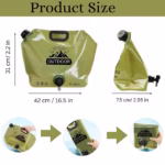⁦Réservoir d'Eau Pliable 8L Portable pour Camping et Randonnée - خزان مياه قابل للطي سعة 8 لتر للرحلات والخرجات⁩ - الصورة ⁦4⁩