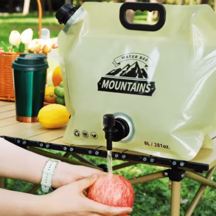 Réservoir d'Eau Pliable 8L Portable pour Camping et Randonnée - خزان مياه قابل للطي سعة 8 لتر للرحلات والخرجات