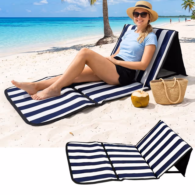 1780758442246-ciyouf Tapis de Plage Pliable avec Dossier Réglable - حصيرة وكرسي الشاطئ القابل للطي مزود بمسند ظهر - الصورة 1