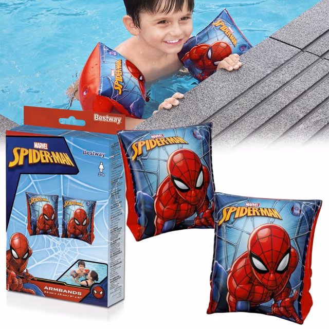 1780842039466-v5u1b4 Brassards de Natation Gonflables Bestway Spider-Man 98001 pour Enfants - أكمام السباحة للأطفال سبايدرمان - الصورة 1