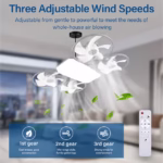 ⁦Ventilateur de Plafond Lumineux Design Drone E27 avec Télécommande - مروحة إضاءة ذكية بتصميم طائرة درون مع يد تحكم⁩ - الصورة ⁦11⁩