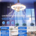 ⁦Ventilateur de Plafond Lumineux E27 avec Éclairage RGB et Télécommande - مروحة السقف الذكية إضاءة ملونة مع ريموت⁩ - الصورة ⁦8⁩