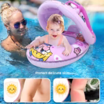 ⁦Bouée de natation gonflable pour bébé avec toit V2 - عوامة أطفال مع مظلة⁩ - الصورة ⁦3⁩
